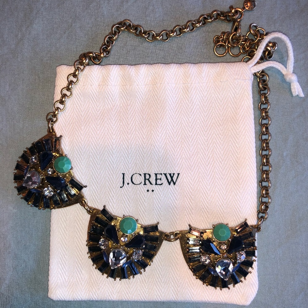 J.Crew | Blue & Gold Statement Necklace